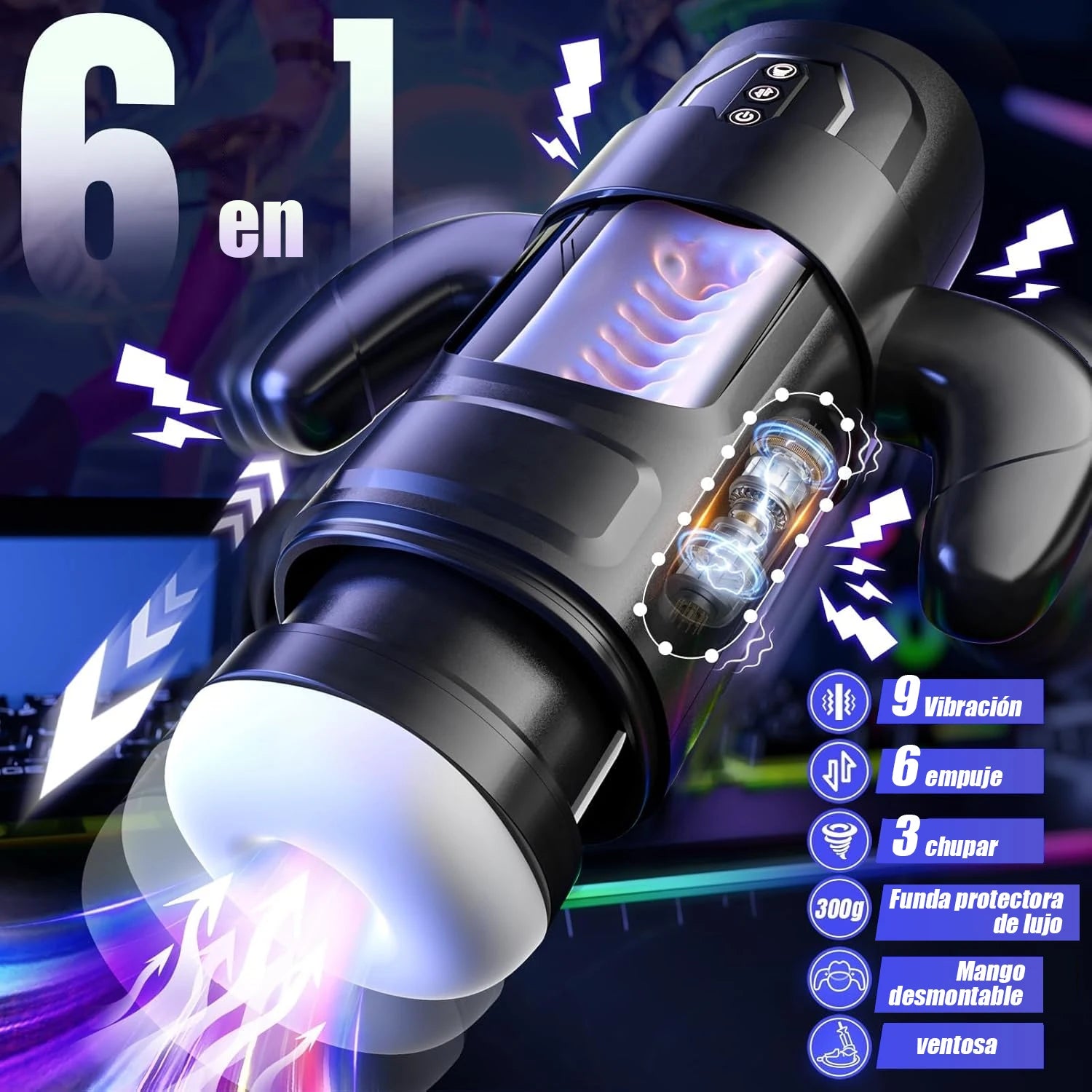 Automatisk masturbator med sugfunktion