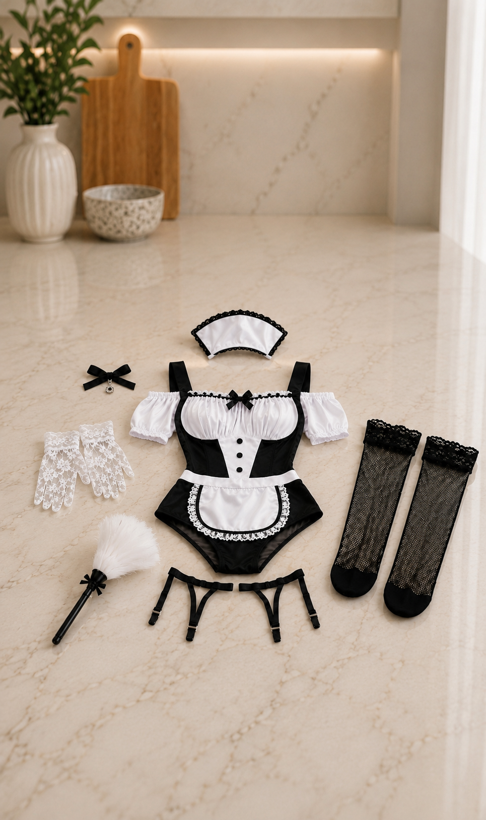 Elegant French Maid Kostym-set